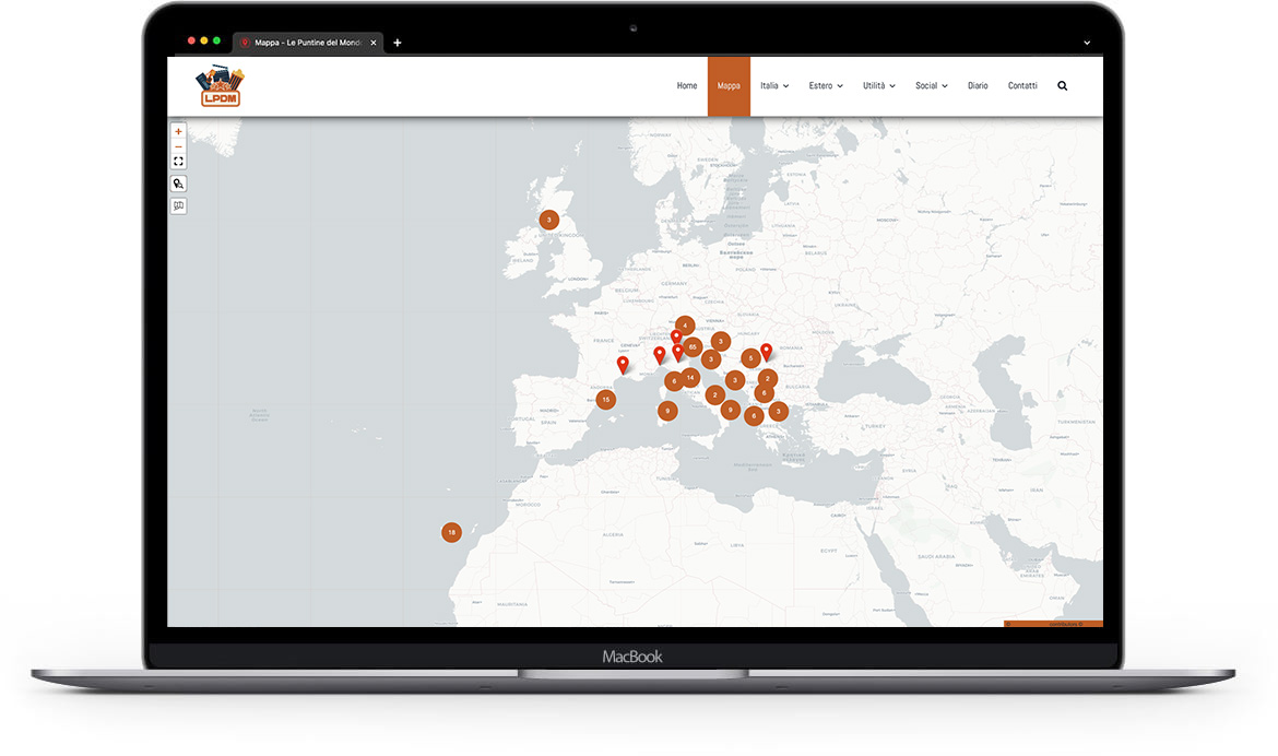 Le Puntine del Mondo LPDM viaggi in camper Area Sosta gratuite gratis tutto per la vanlife mappa